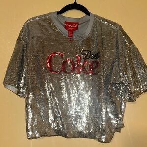 Coca Cola Sequin Crop Shirt